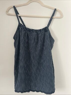 Universal Thread Navy Blue & White Striped Spaghetti Strap Cami